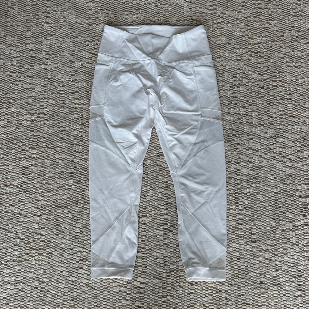 lululemon athletica White High-Rise Mesh Panel Leggings